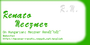 renato meczner business card